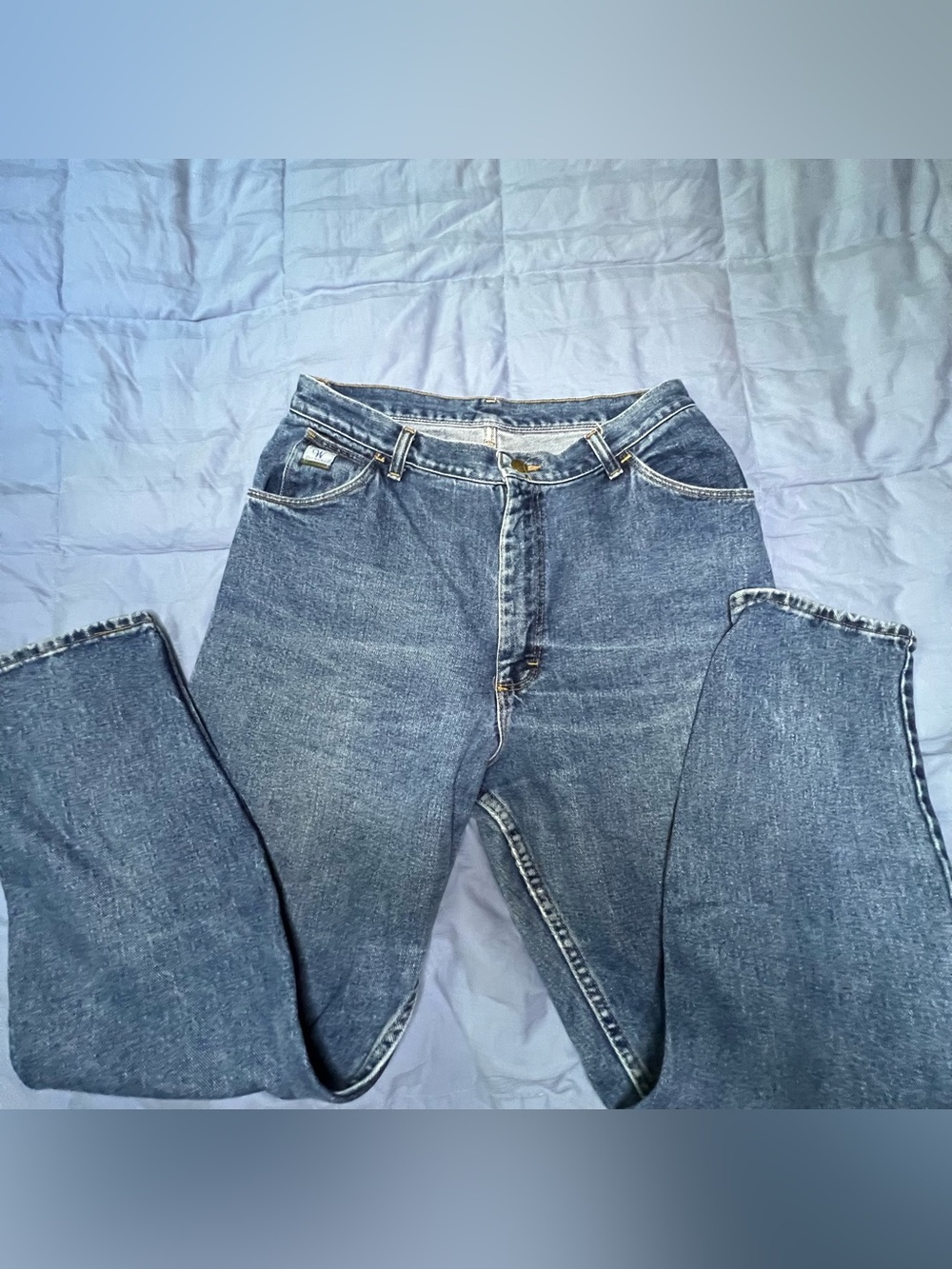Vintage Wrangler For Women 30x28 Denim Jeans High Waisted Blue Tapered Denim Y2k